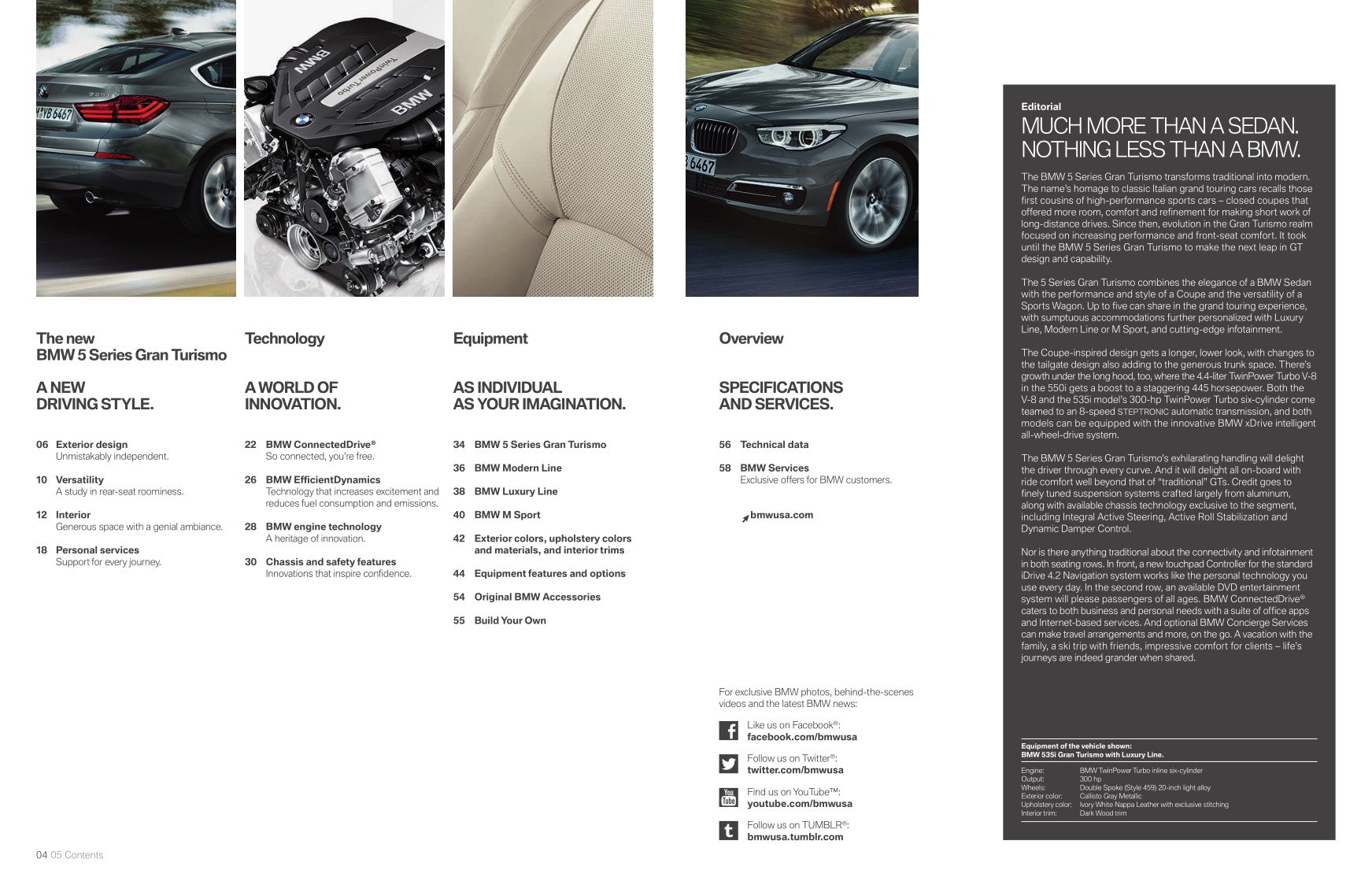 2014 BMW 5-Series GT Brochure Page 10